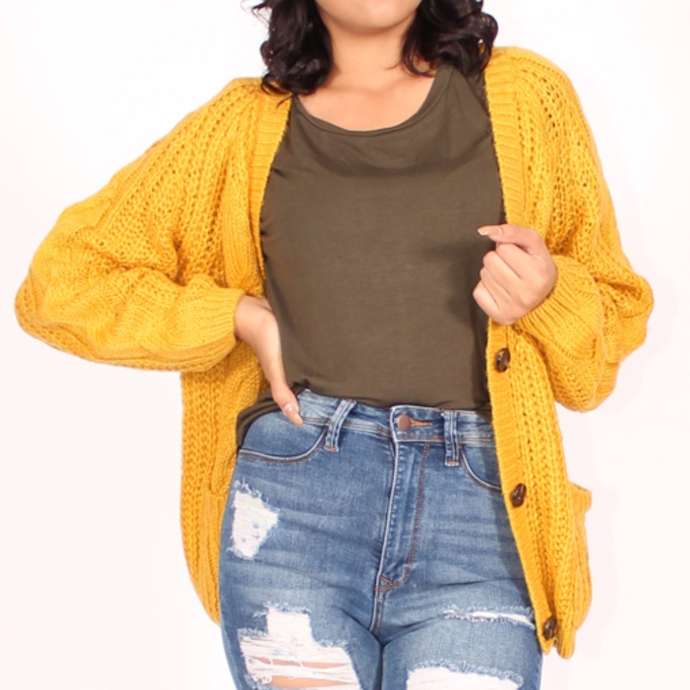 Women's Long Sleeve Knitwear button up Cardigan